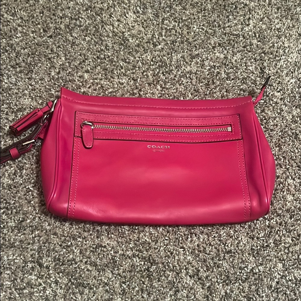 Coach Pink Leather Clutch